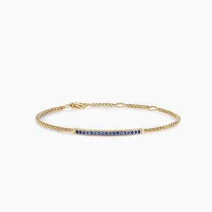 David Yurman Gold Bracelet with Sapphire Blue Accents